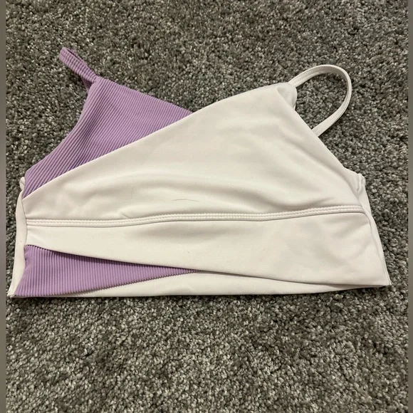 Five dancewear white and purple top Size axs - Picture 1 of 2